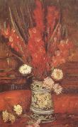 Vincent Van Gogh Vase with Red Gladioli (nn04) oil painting picture wholesale